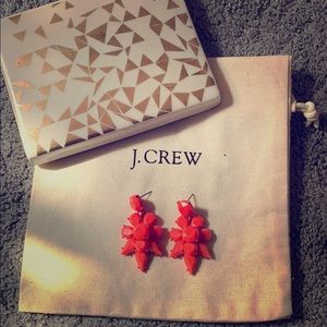 J.Crew Red Statement Earrings